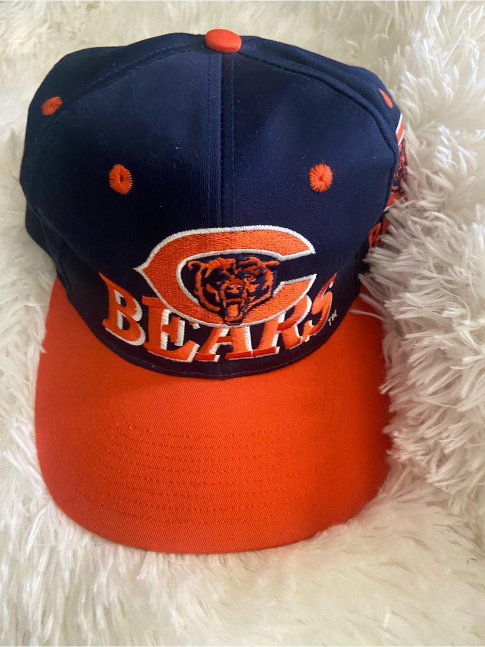NFL Chicago Bears Navy and Orange Flat Brim Snapback Hat